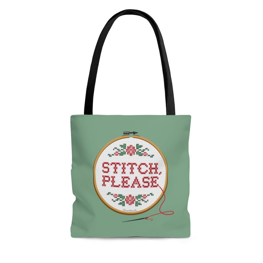 Stitch Please Cross Stitch Tote Bag - Chowdaheadz