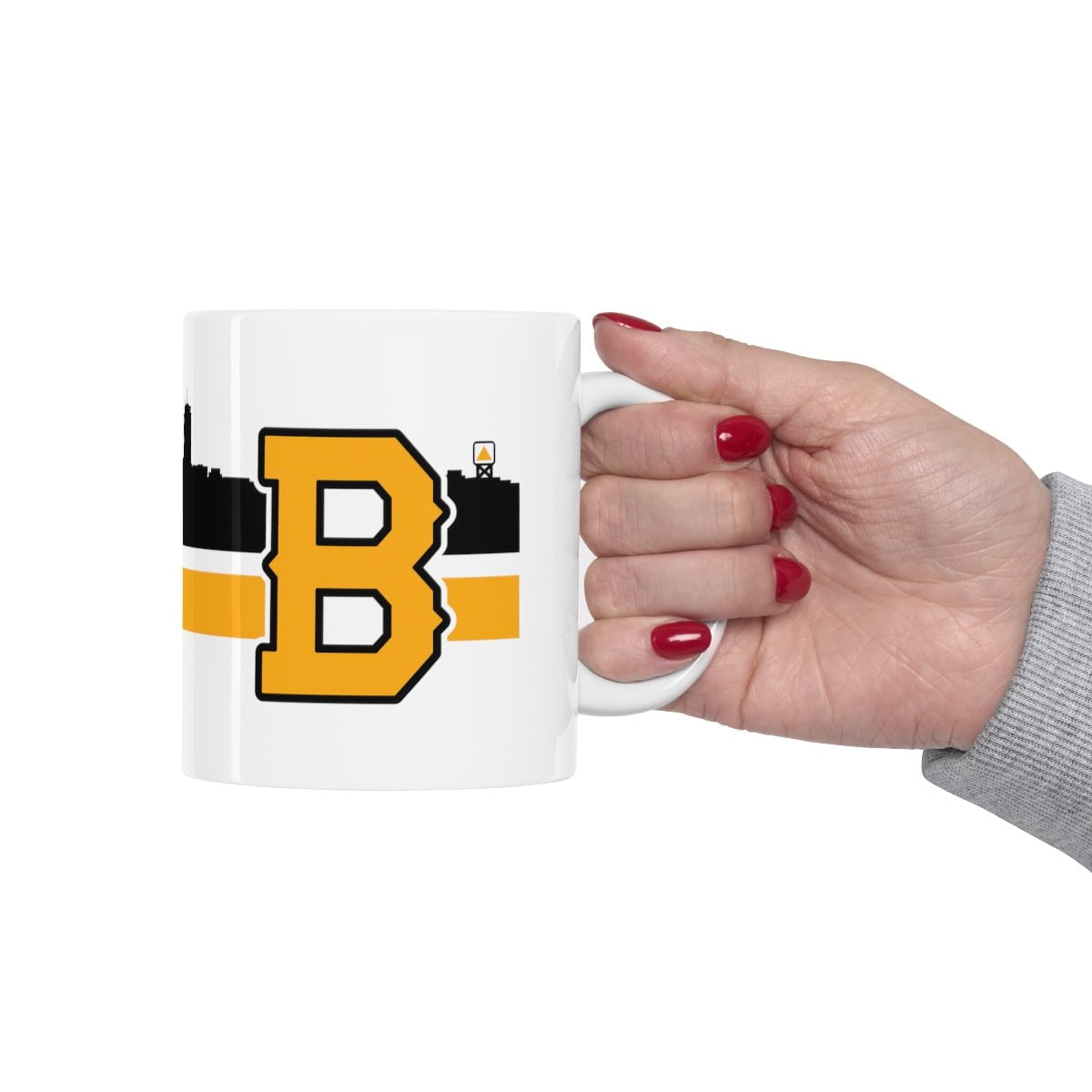 Boston B Black & Gold Sideline 11oz Coffee Mug - Chowdaheadz