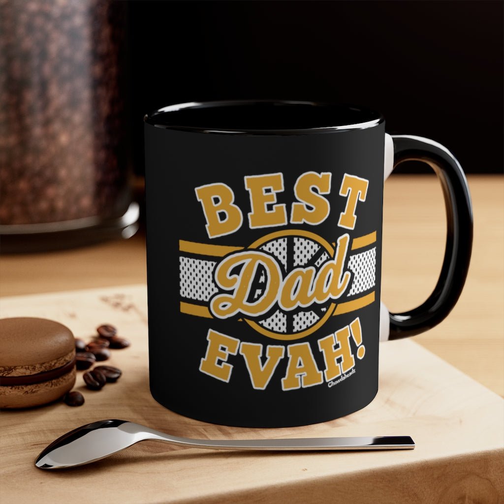 Best Dad Evah Hockey Accent Coffee Mug, 11oz - Chowdaheadz