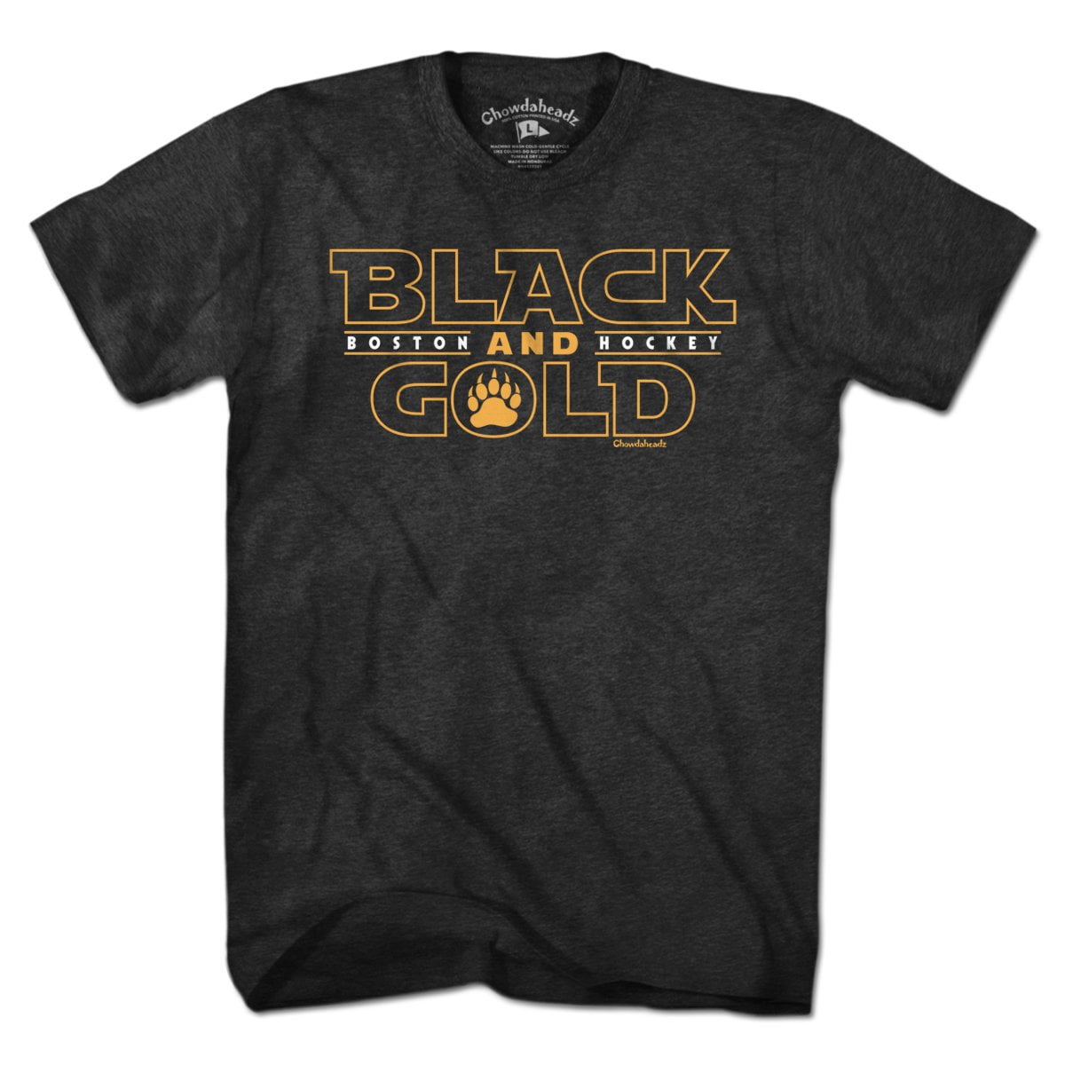 Black & Gold Boston Darkside T-Shirt - Chowdaheadz