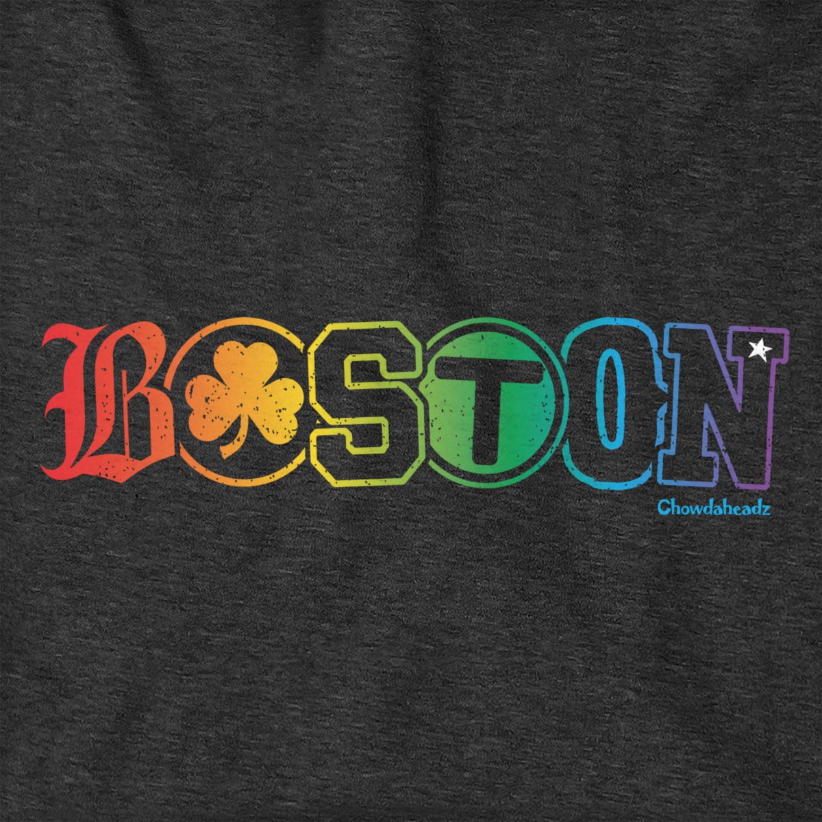 Boston Townie Pride Rainbow Hoodie - Chowdaheadz