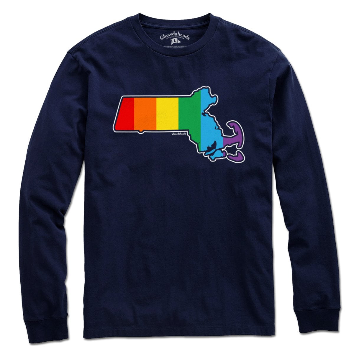 Rainbow Massachusetts T-Shirt - Chowdaheadz