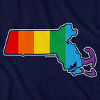 Rainbow Massachusetts T-Shirt - Chowdaheadz