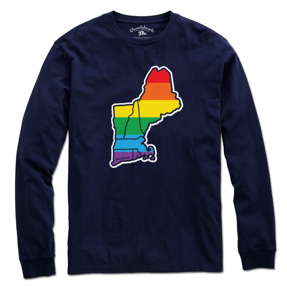 Rainbow New England T-Shirt - Chowdaheadz