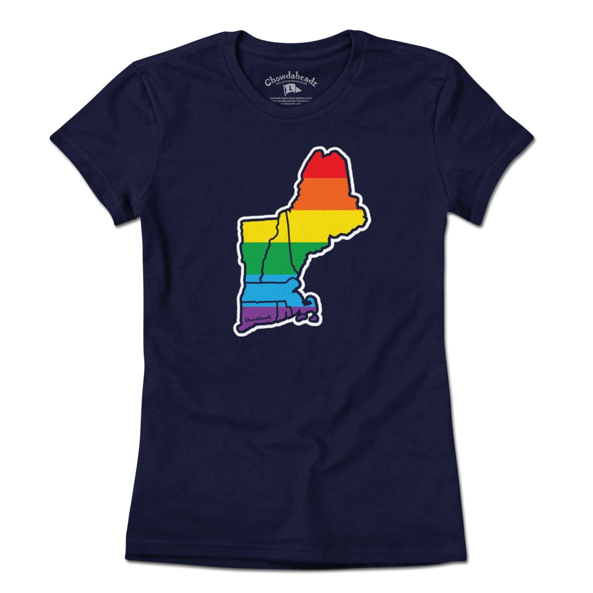 Rainbow New England T-Shirt - Chowdaheadz