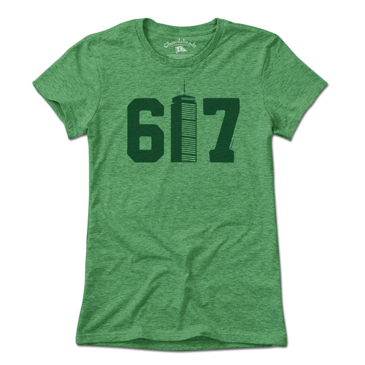 Boston 617 Skyscraper T-Shirt - Chowdaheadz