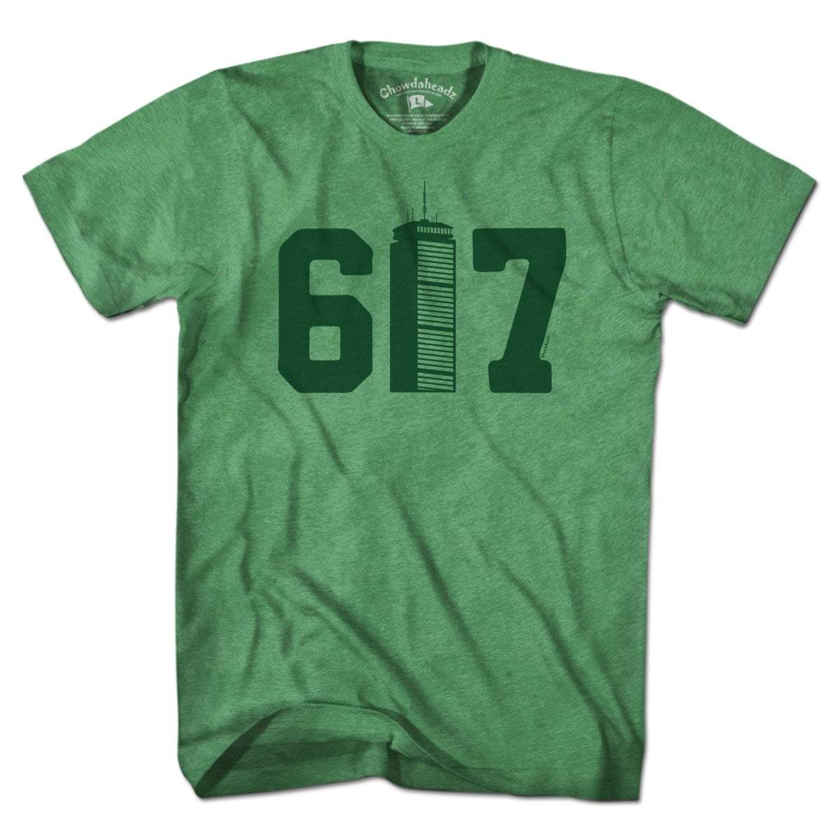 Boston 617 Skyscraper T-Shirt - Chowdaheadz