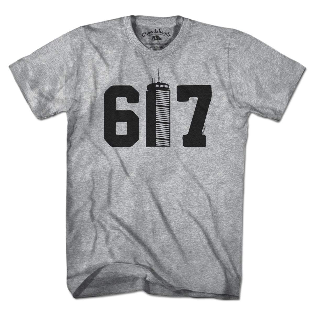 Boston 617 Skyscraper T-Shirt - Chowdaheadz