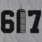 Boston 617 Skyscraper T-Shirt - Chowdaheadz