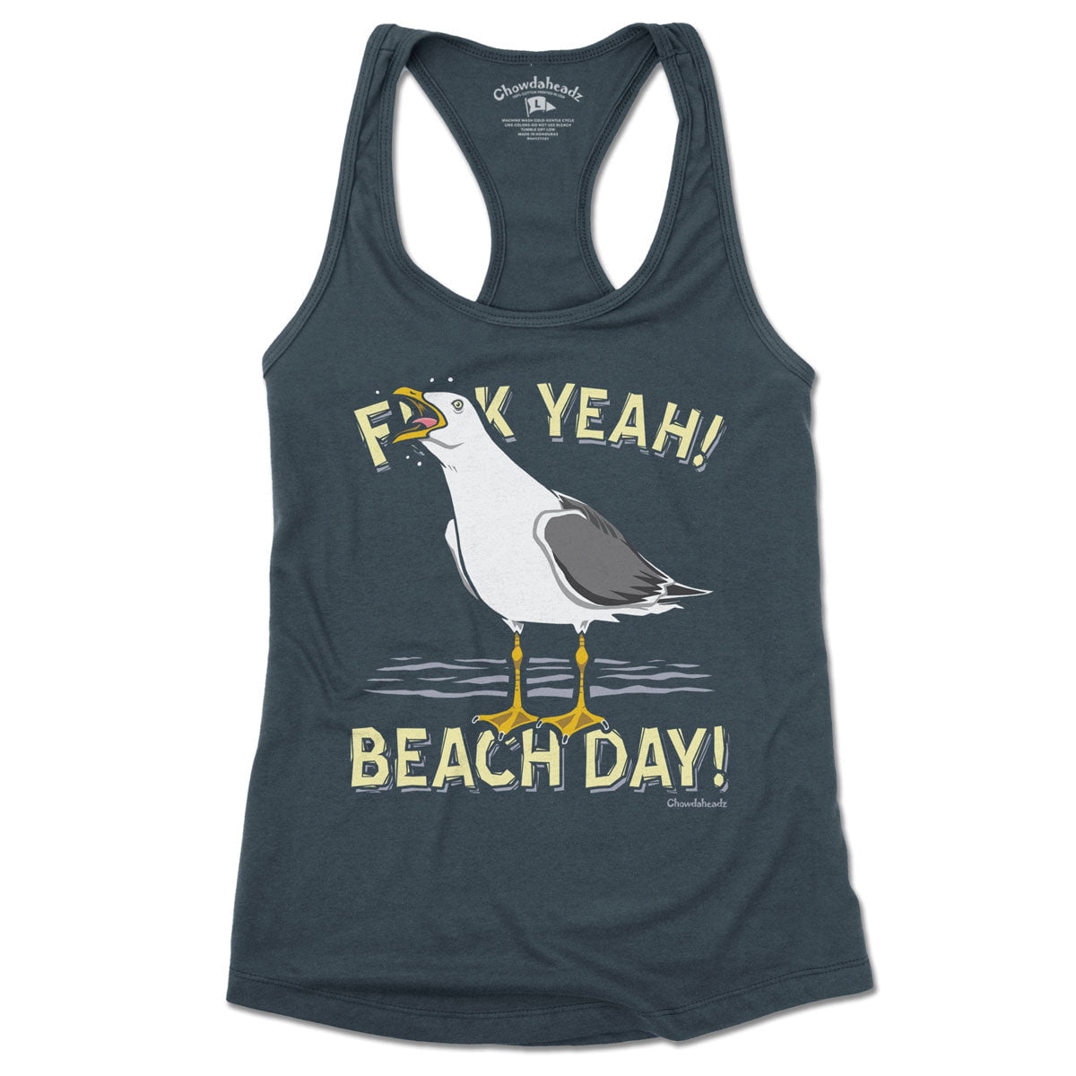 F Yeah! Beach Day! Seagull Women's Tank Top - Chowdaheadz