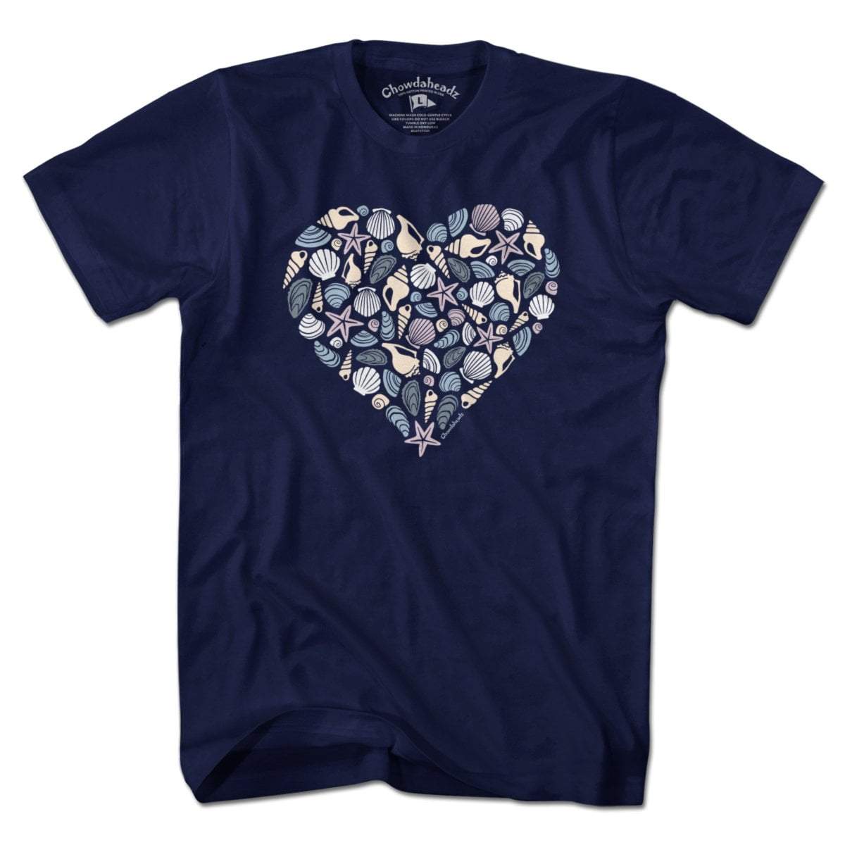 Seashell Heart T-Shirt - Chowdaheadz