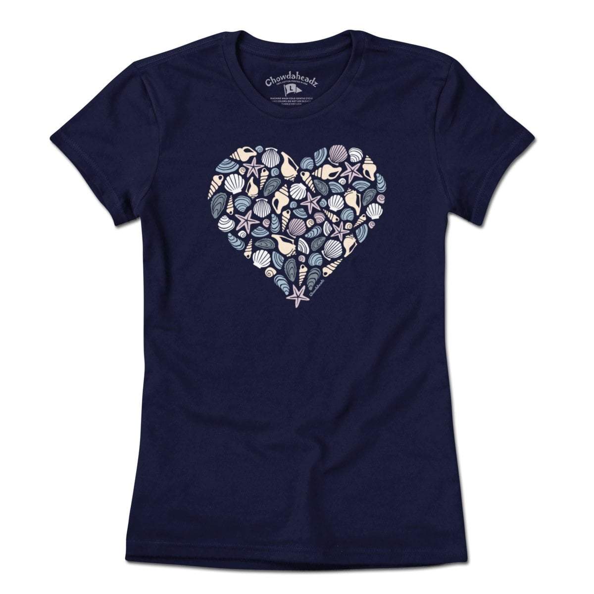 Seashell Heart T-Shirt - Chowdaheadz