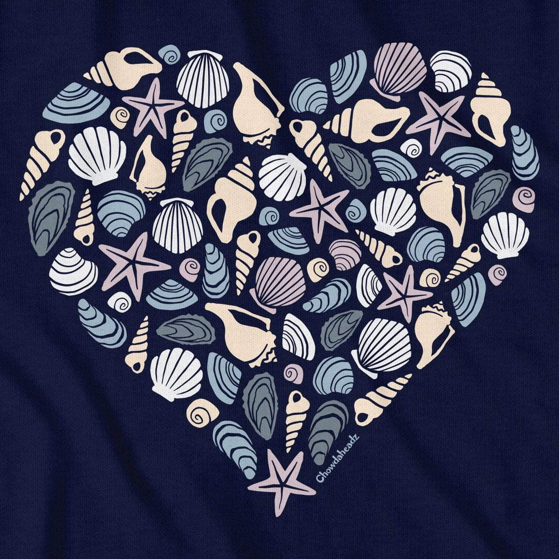 Seashell Heart T-Shirt - Chowdaheadz