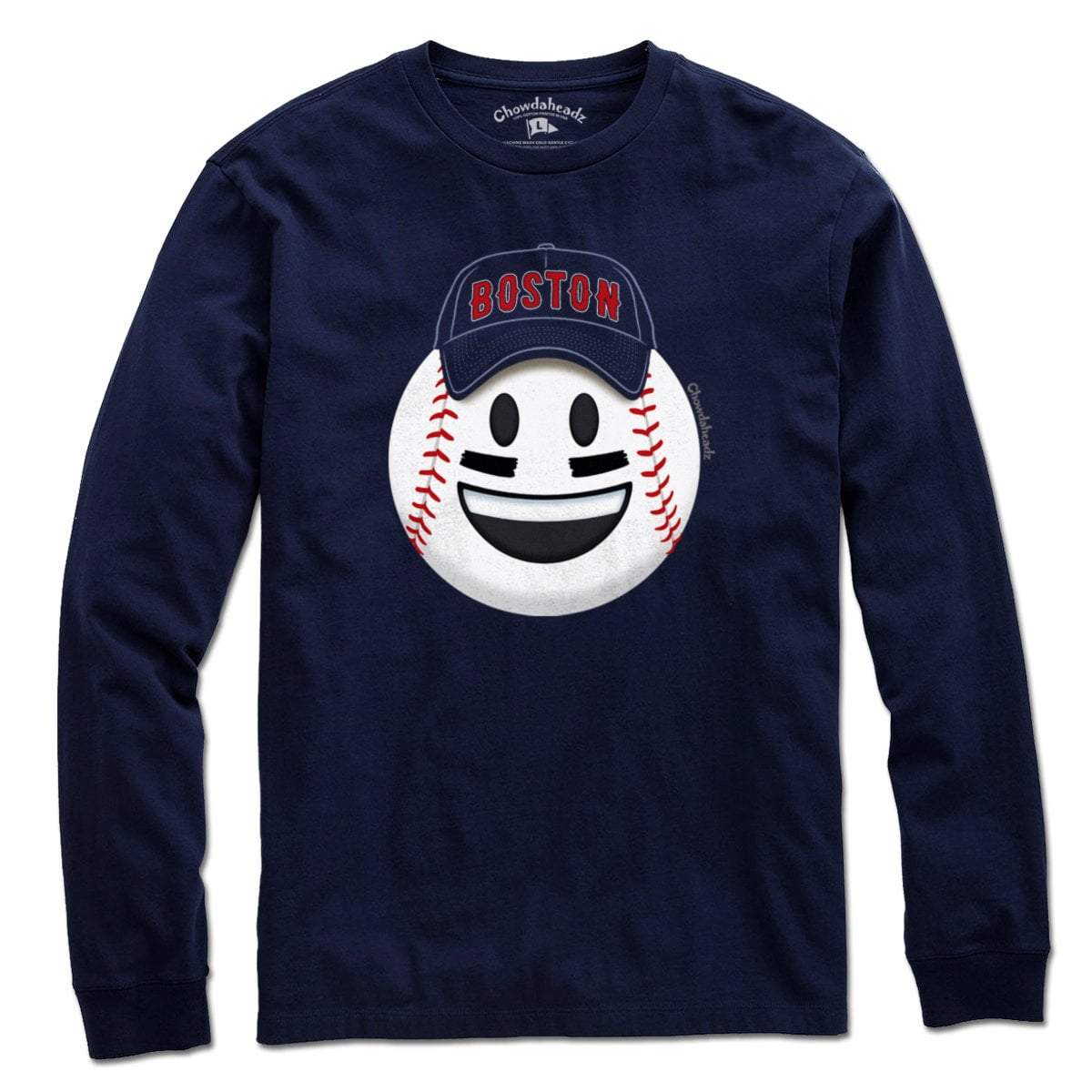 Boston Smiley Baseball Face T-Shirt - Chowdaheadz