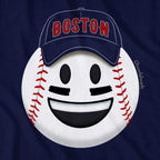 Boston Smiley Baseball Face T-Shirt - Chowdaheadz