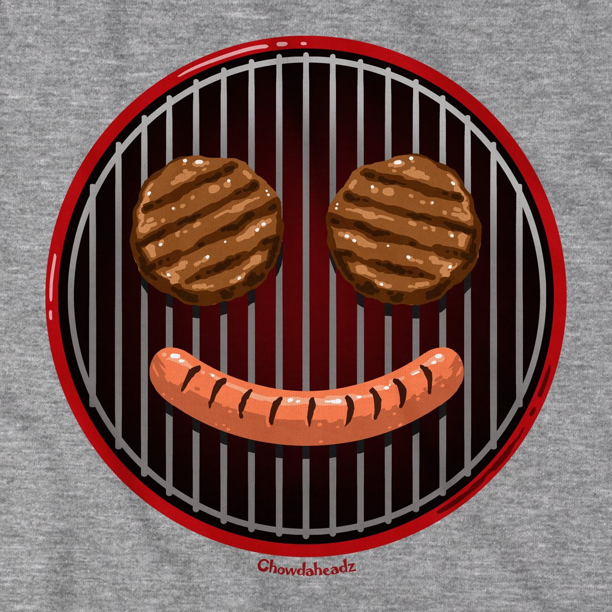 Smiley Face Grill T-Shirt - Chowdaheadz