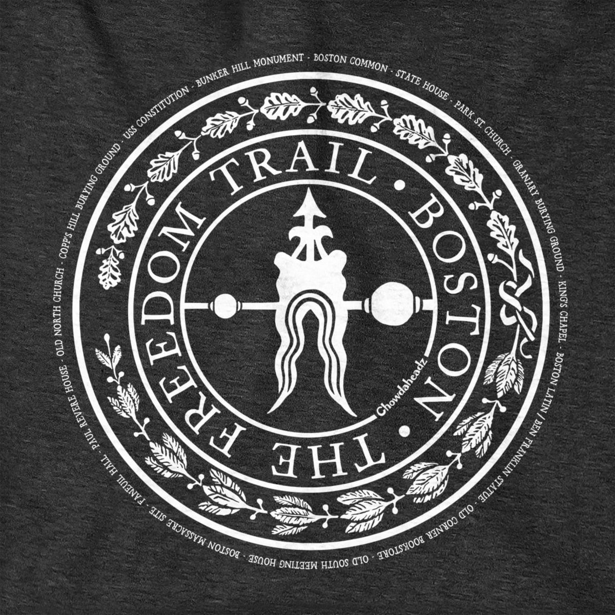 Boston Freedom Trail Marker Hoodie - Chowdaheadz