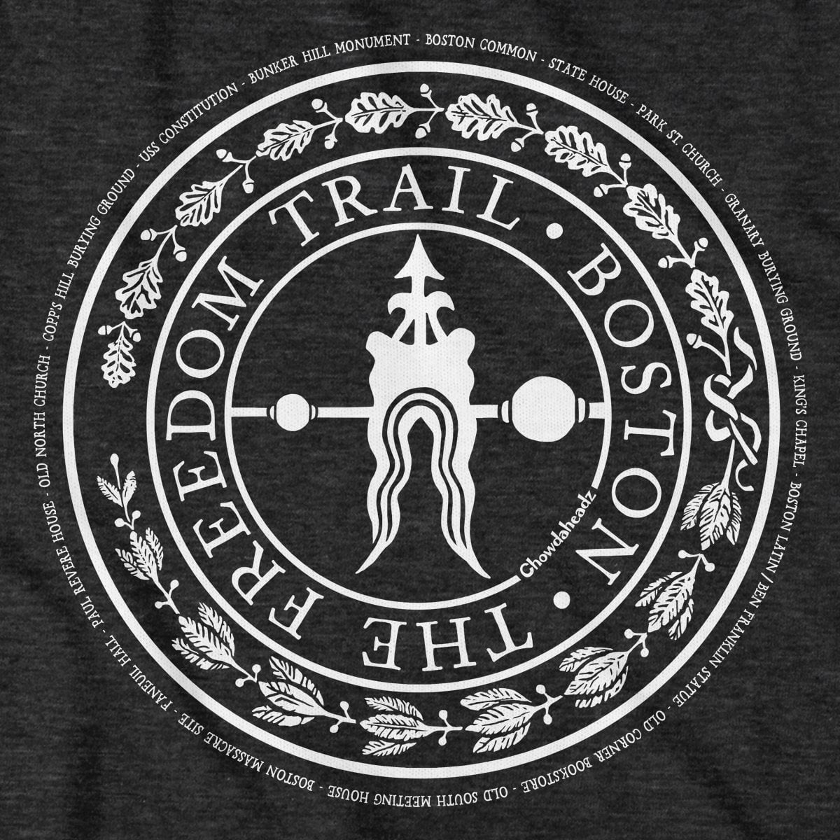Boston Freedom Trail Marker T-Shirt - Chowdaheadz