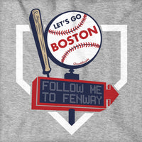 Let's Go Boston Bat & Baseball Sign Hoodie - Chowdaheadz