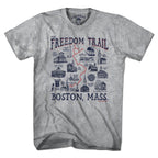 Boston Freedom Trail Sites T-Shirt - Chowdaheadz