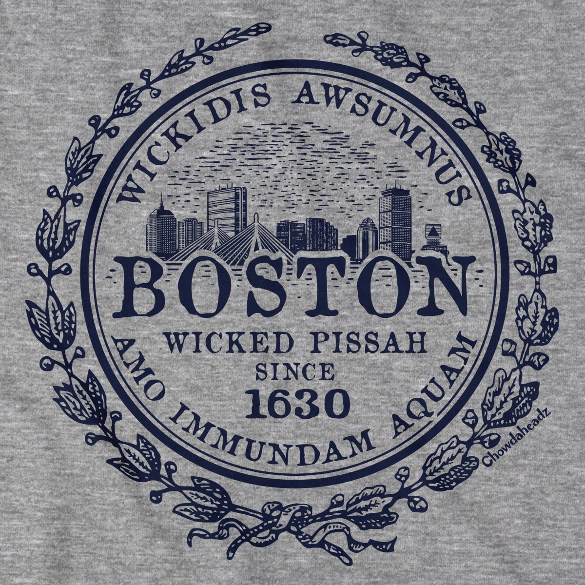 Boston City Seal T-Shirt - Chowdaheadz