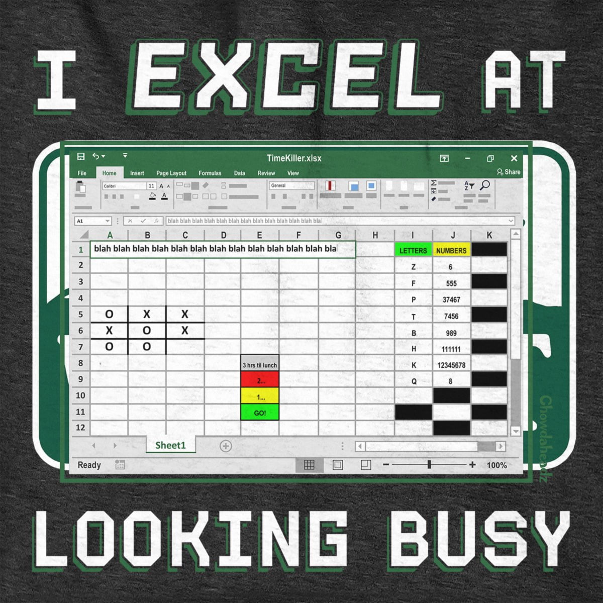 I Excel At Looking Busy Hoodie - Chowdaheadz