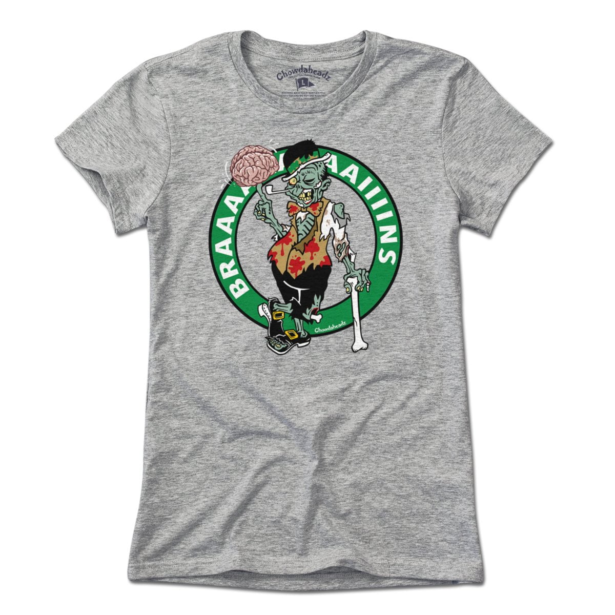 Halloween Zombie Circle Logo T-Shirt - Chowdaheadz