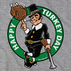 Thanksgiving Pilgrim Circle Logo T-Shirt - Chowdaheadz