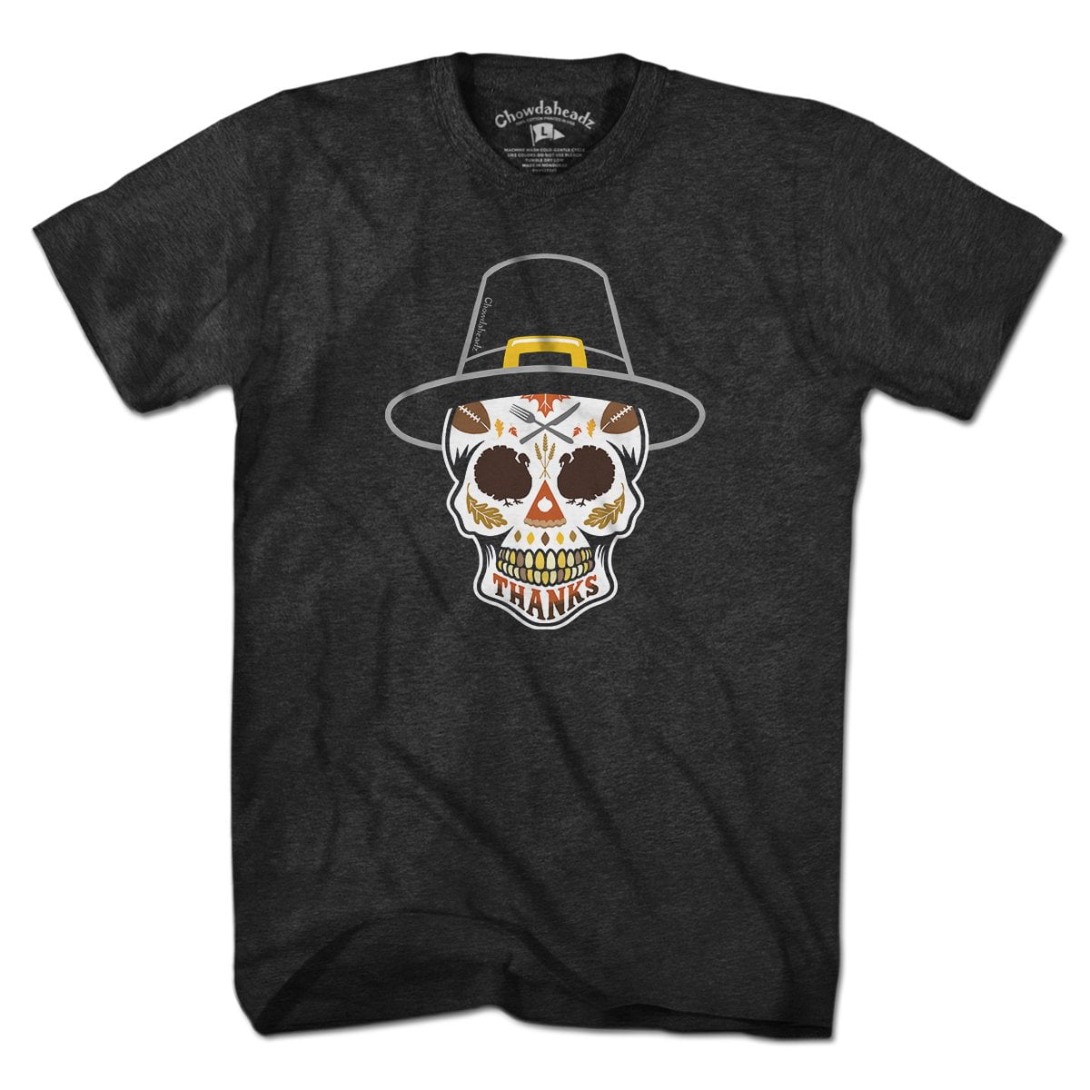 Thanksgiving Pilgrim Dead Head T-Shirt - Chowdaheadz