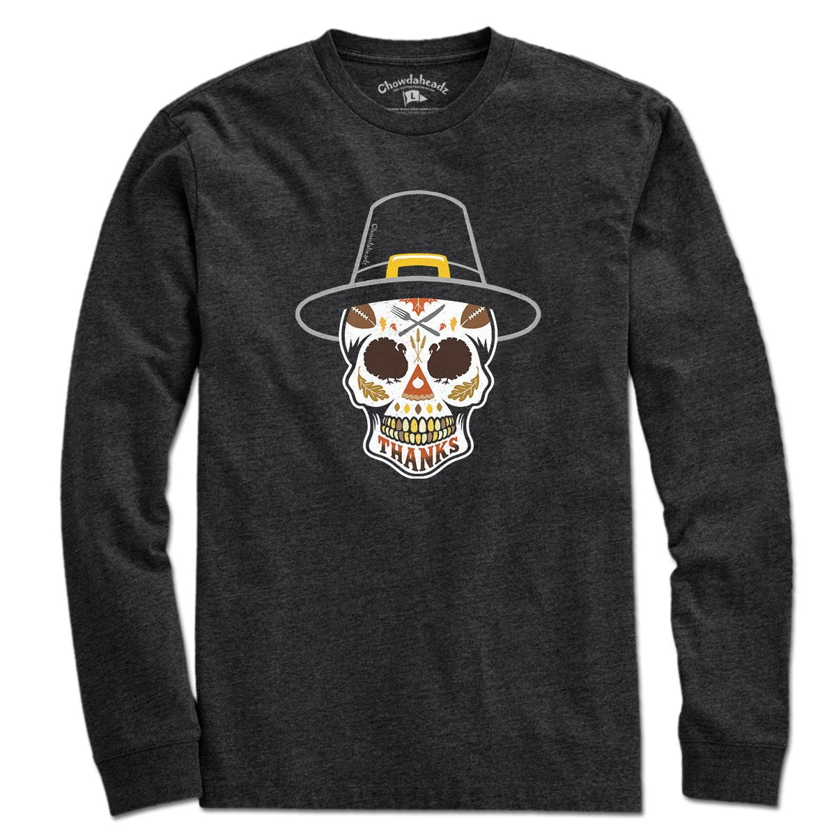 Thanksgiving Pilgrim Dead Head T-Shirt - Chowdaheadz