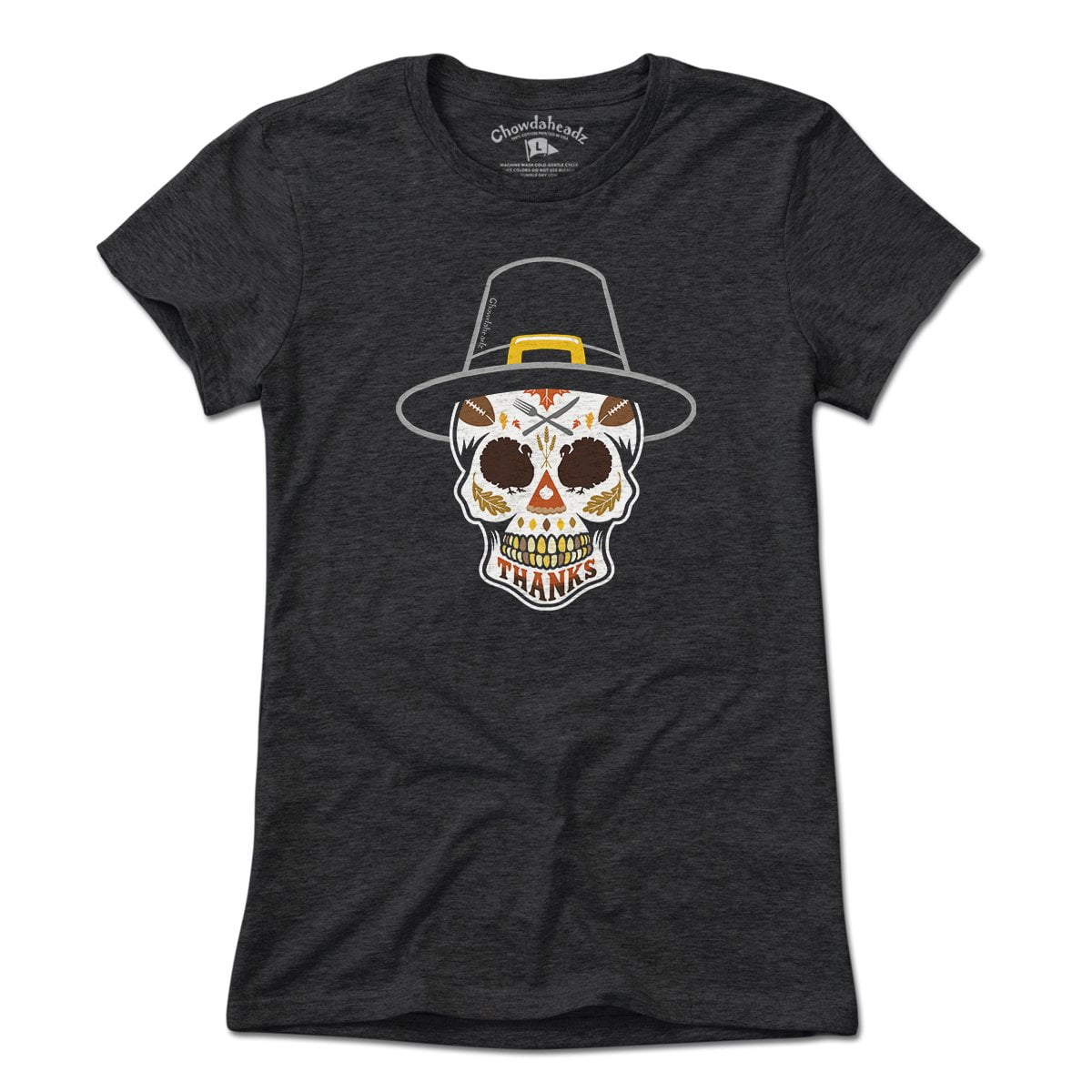 Thanksgiving Pilgrim Dead Head T-Shirt - Chowdaheadz