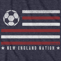 New England Nation Soccer Flag T-Shirt - Chowdaheadz