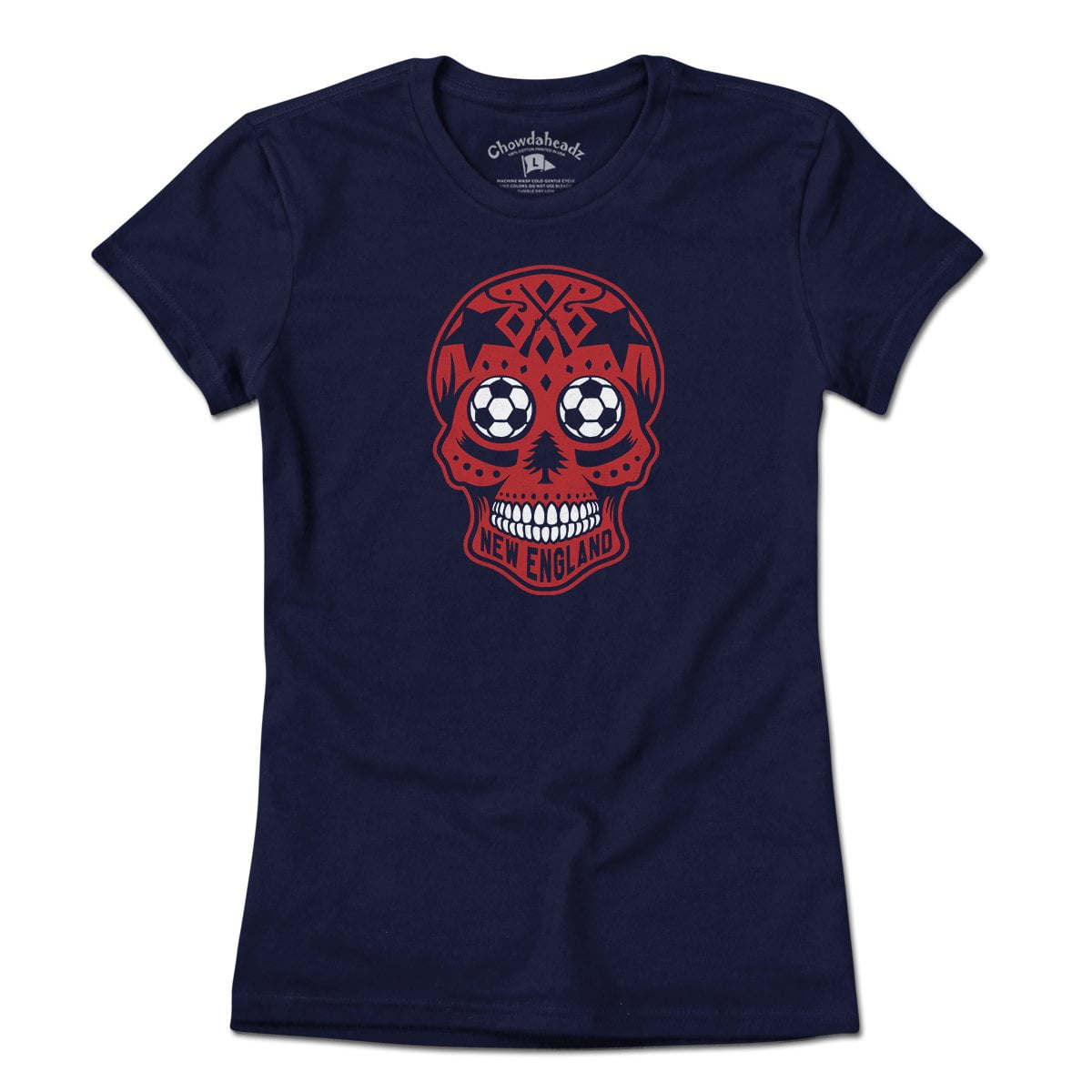 New England Soccer Dead Head T-Shirt - Chowdaheadz