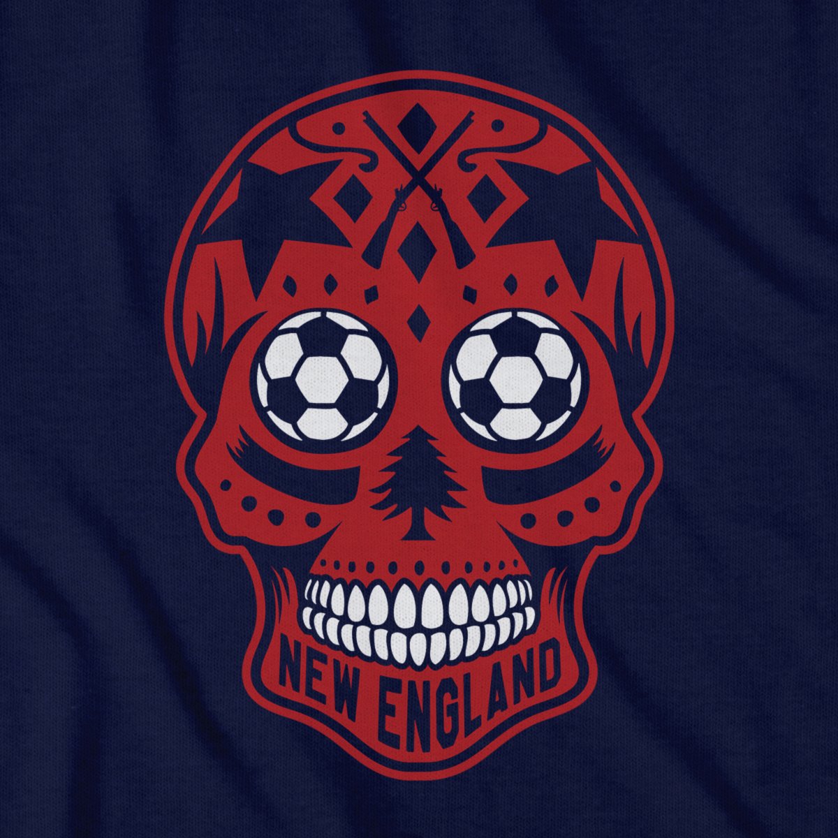 New England Soccer Dead Head T-Shirt - Chowdaheadz