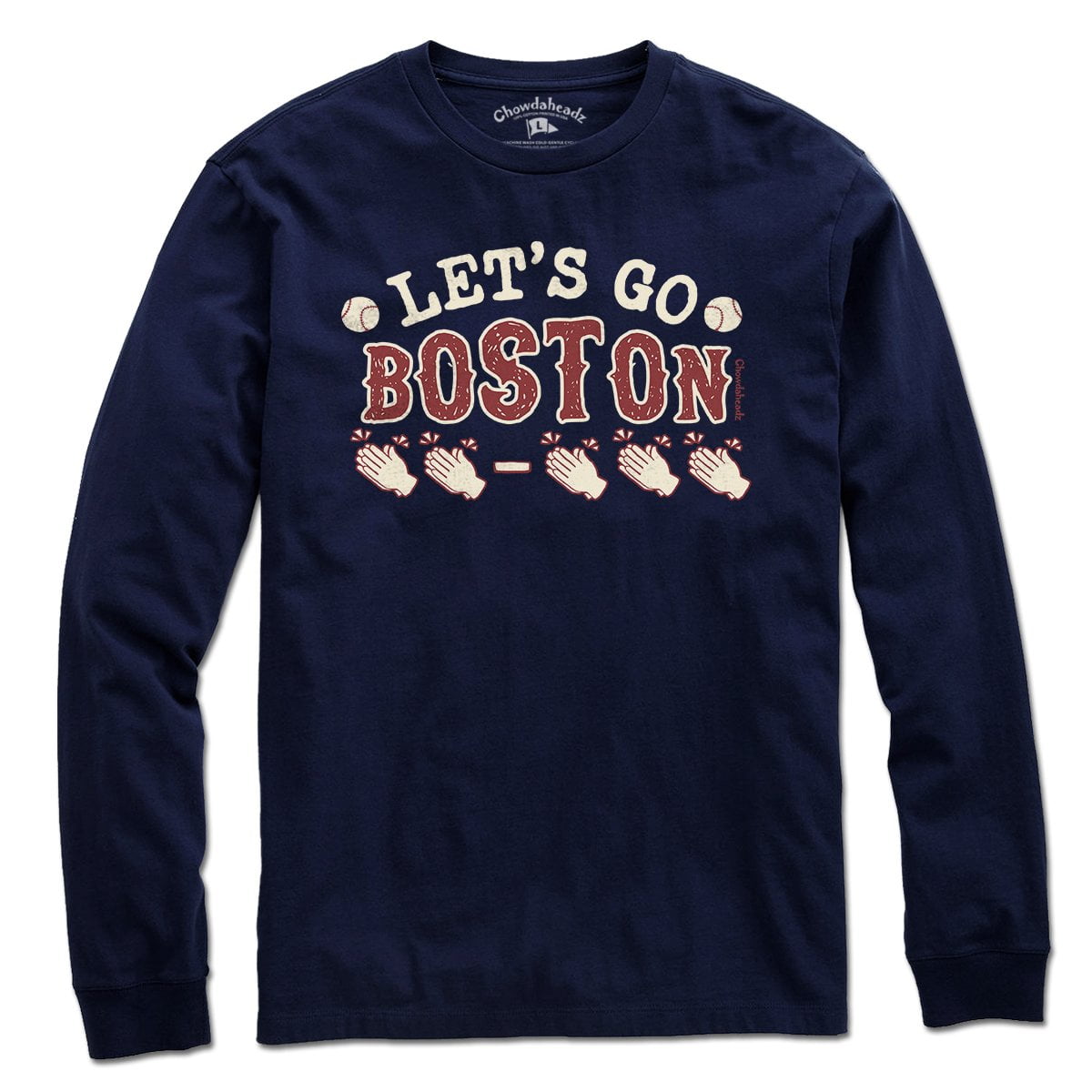 Let's Go Boston Emoji Clap T-Shirt - Chowdaheadz