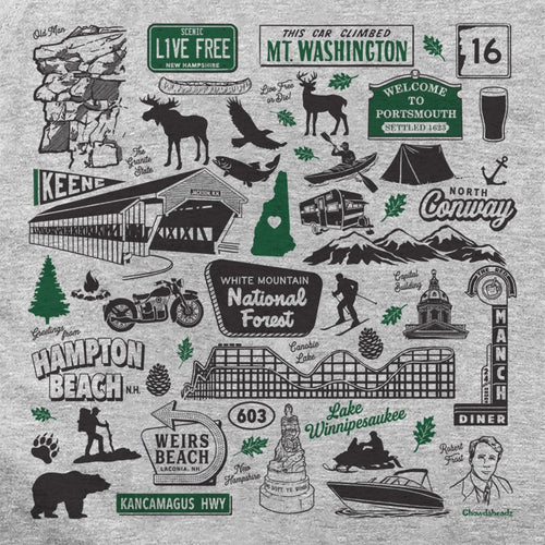 New Hampshire Tourist Attraction Hoodie - Chowdaheadz