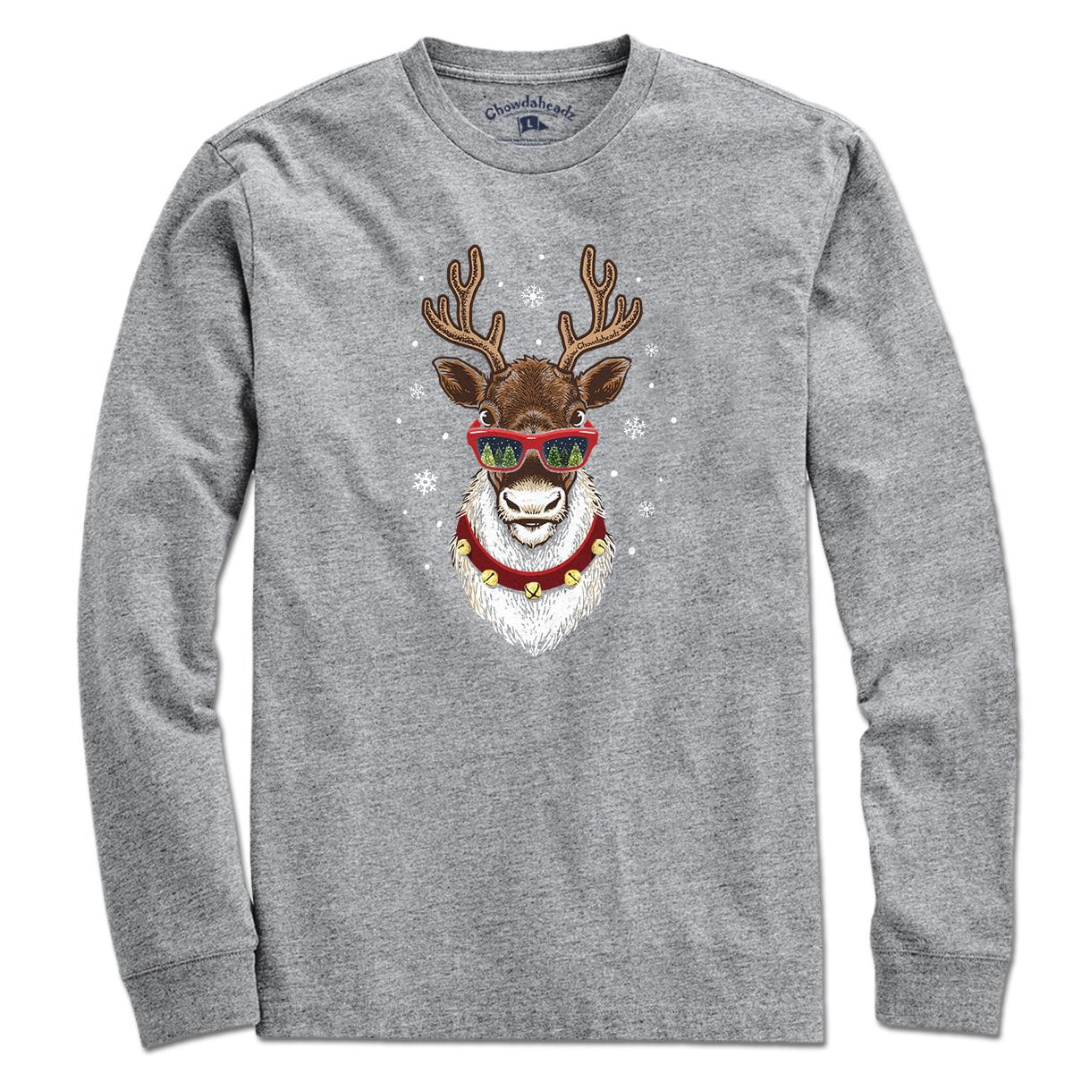Cool Christmas Reindeer T-Shirt - Chowdaheadz