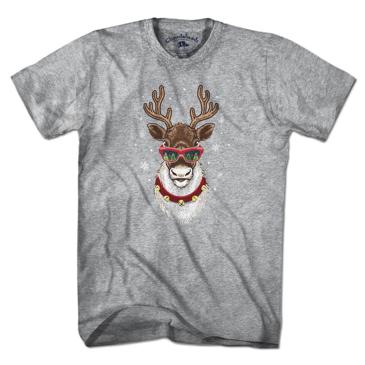 Cool Christmas Reindeer T-Shirt - Chowdaheadz