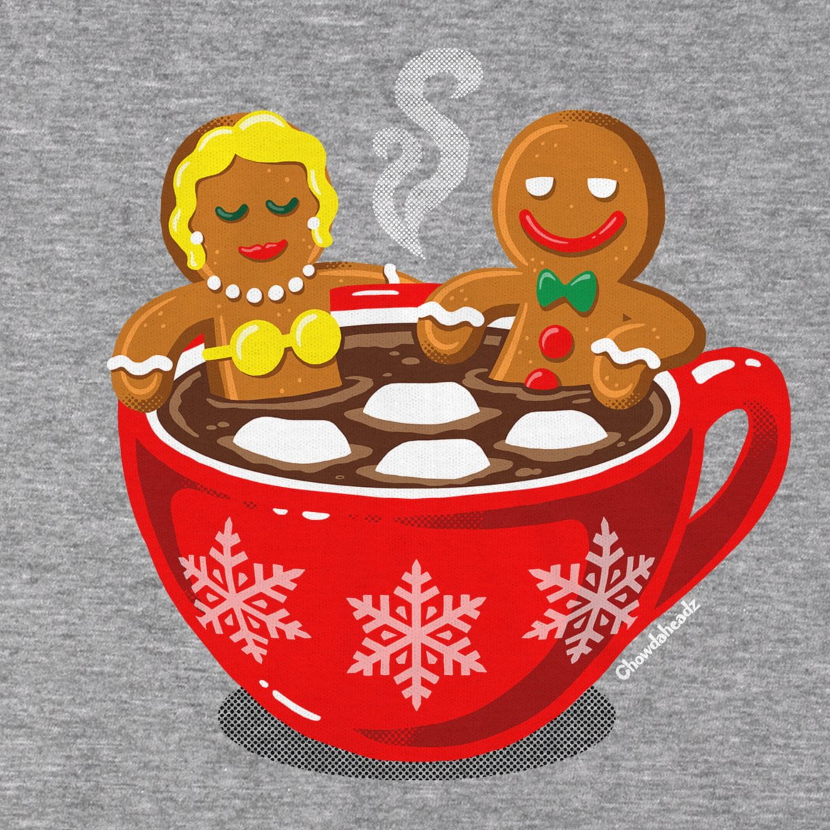 Gingerbread Hot Cocoa Tub T-Shirt - Chowdaheadz