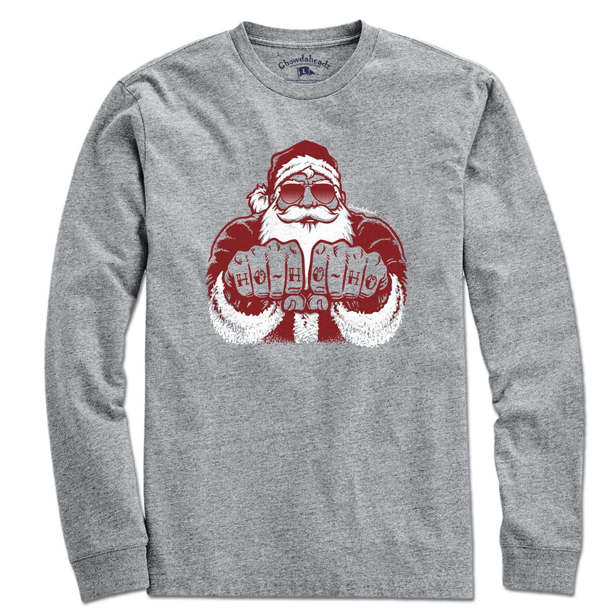 Knuckle Tattoos Santa T-Shirt - Chowdaheadz
