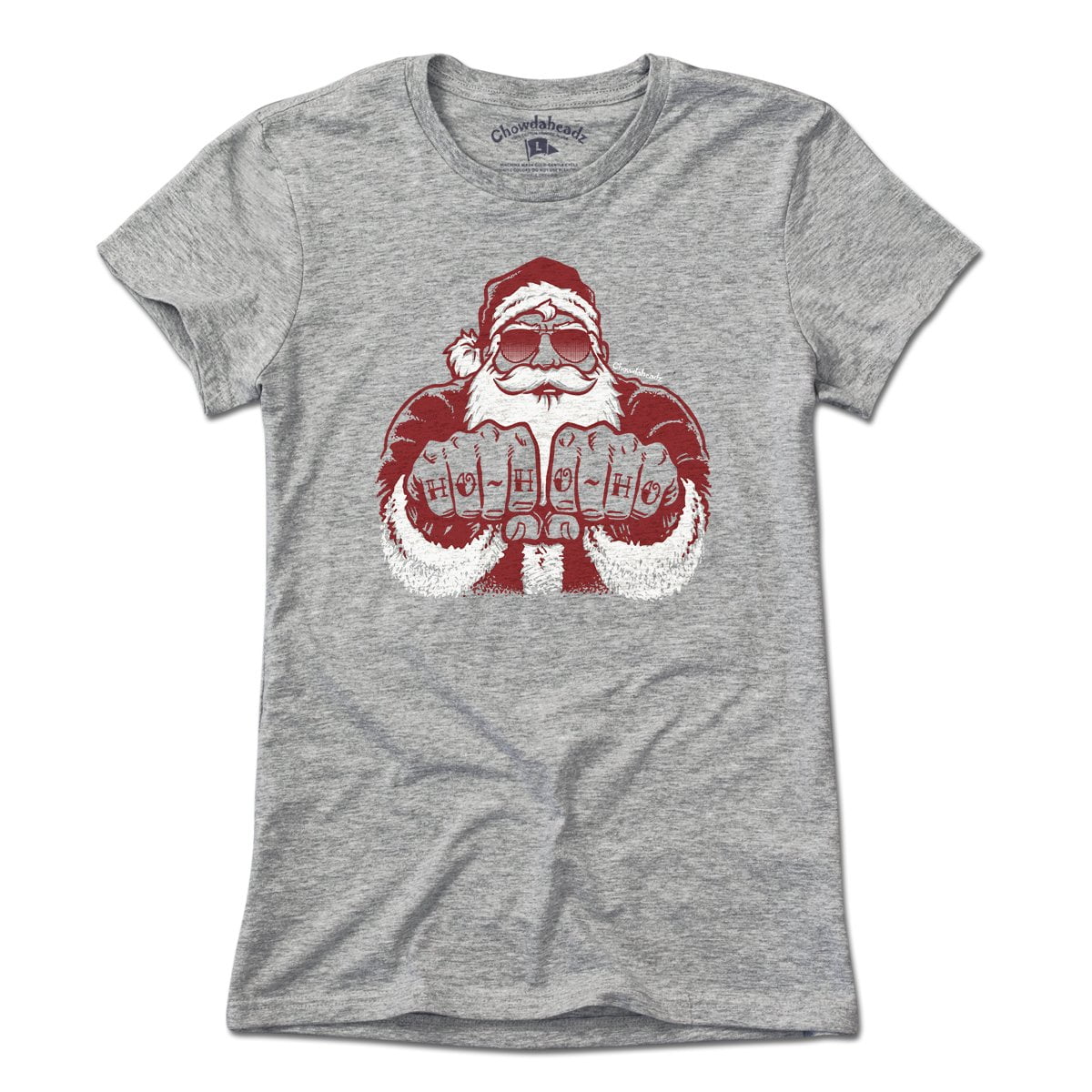 Knuckle Tattoos Santa T-Shirt - Chowdaheadz