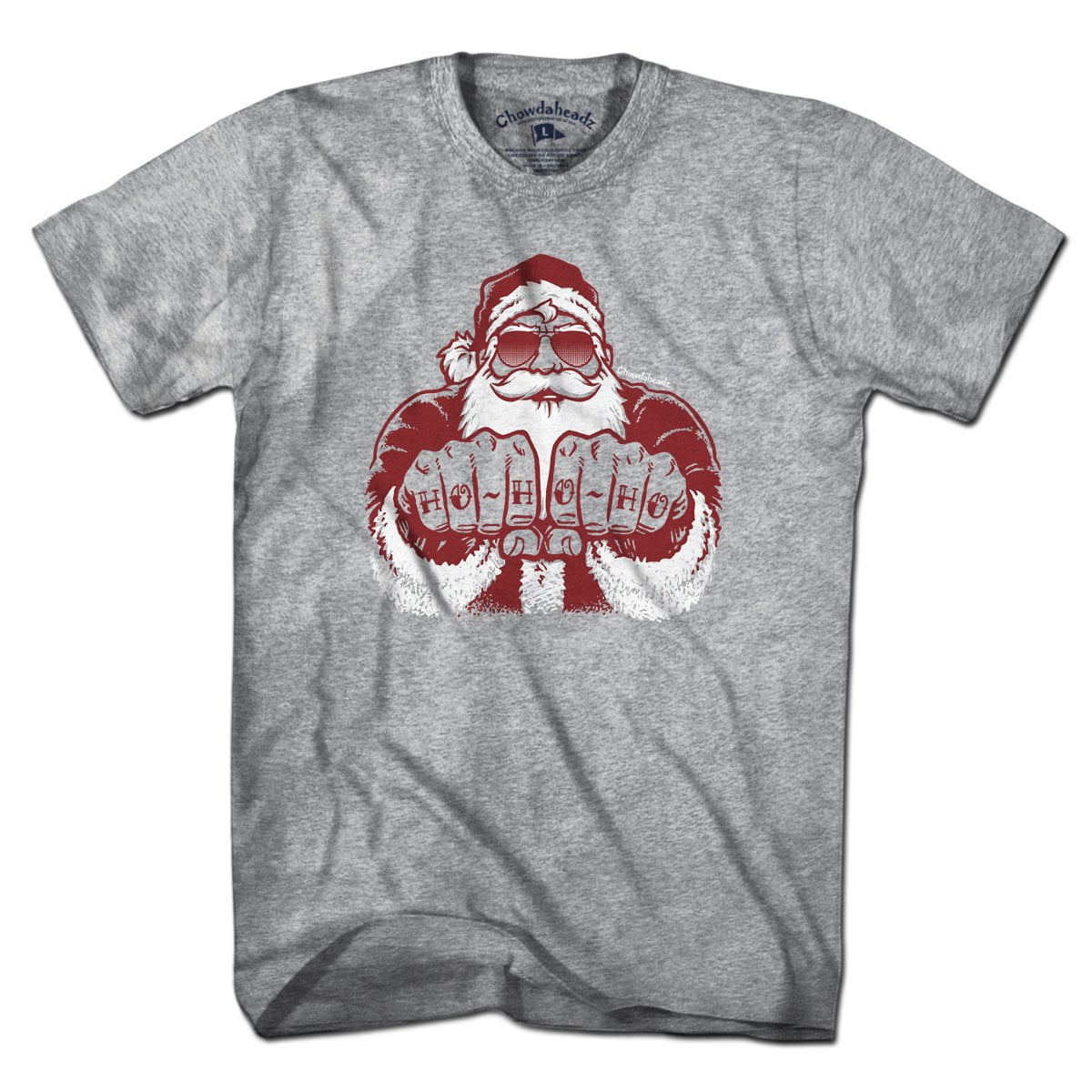 Knuckle Tattoos Santa T-Shirt - Chowdaheadz