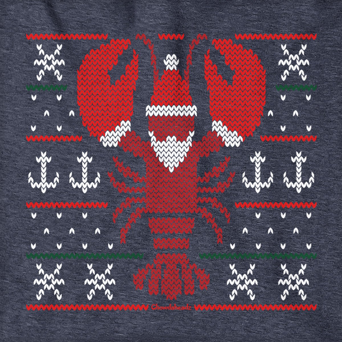Boston Lobstah Ugly Holiday Sweater Hoodie - Chowdaheadz