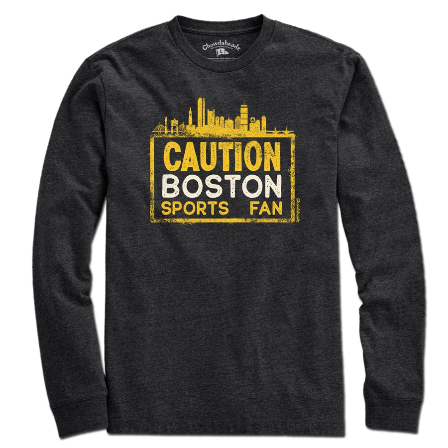 Caution Boston Black & Gold T-Shirt - Chowdaheadz