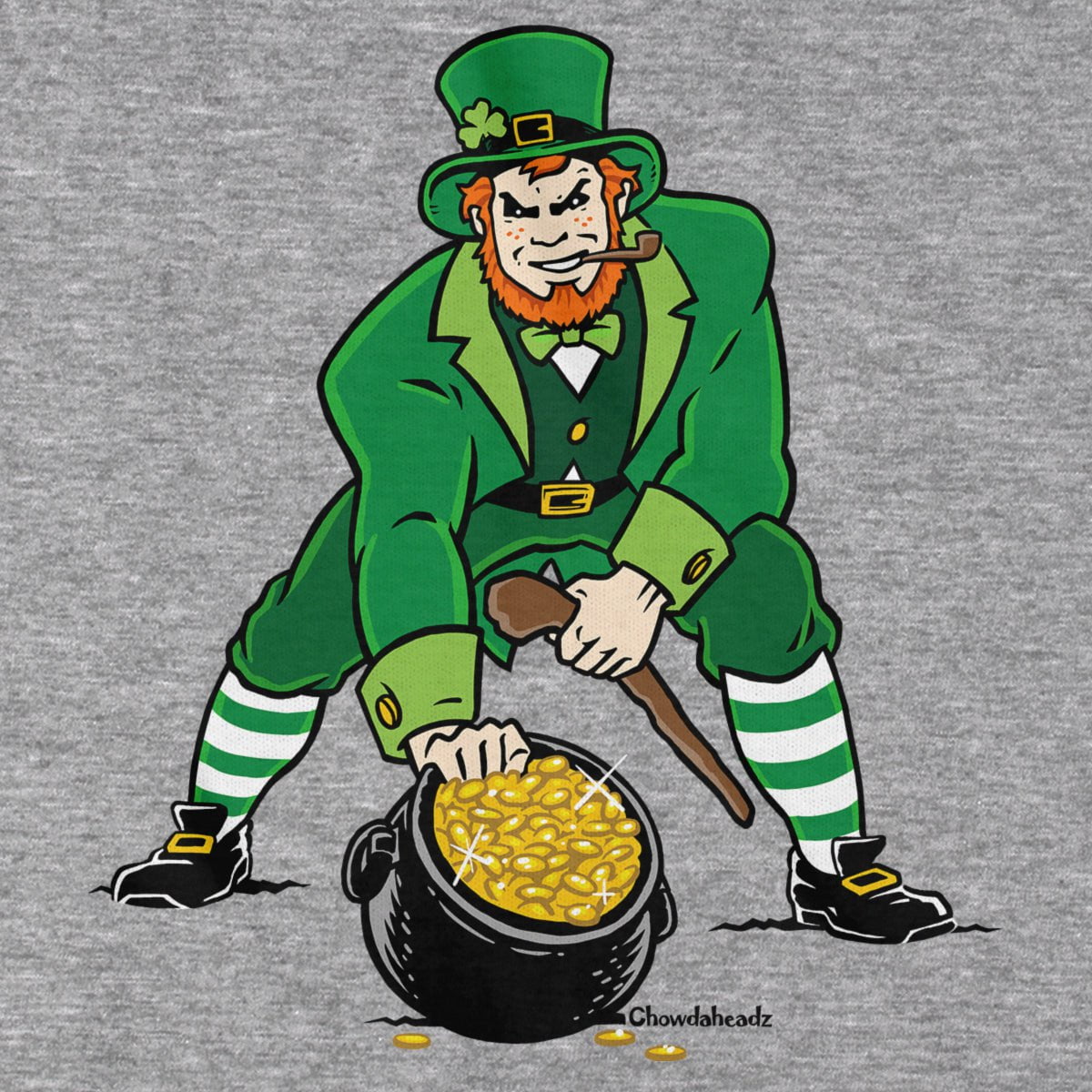 Three Point Stance Saint Pat T-Shirt - Chowdaheadz