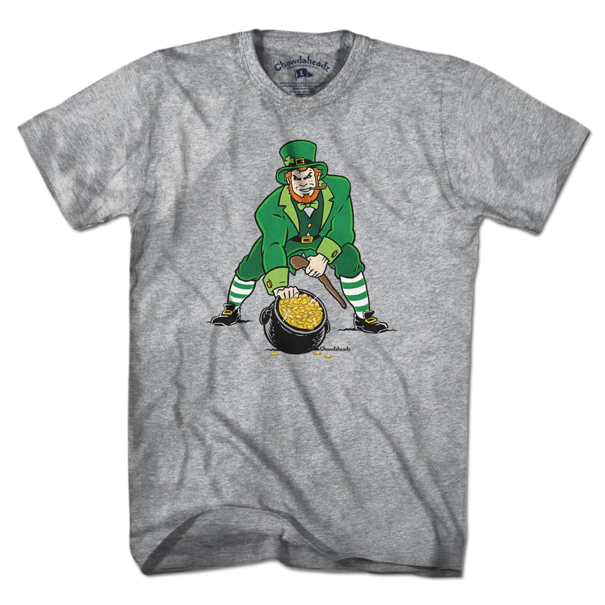 Three Point Stance Saint Pat T-Shirt - Chowdaheadz