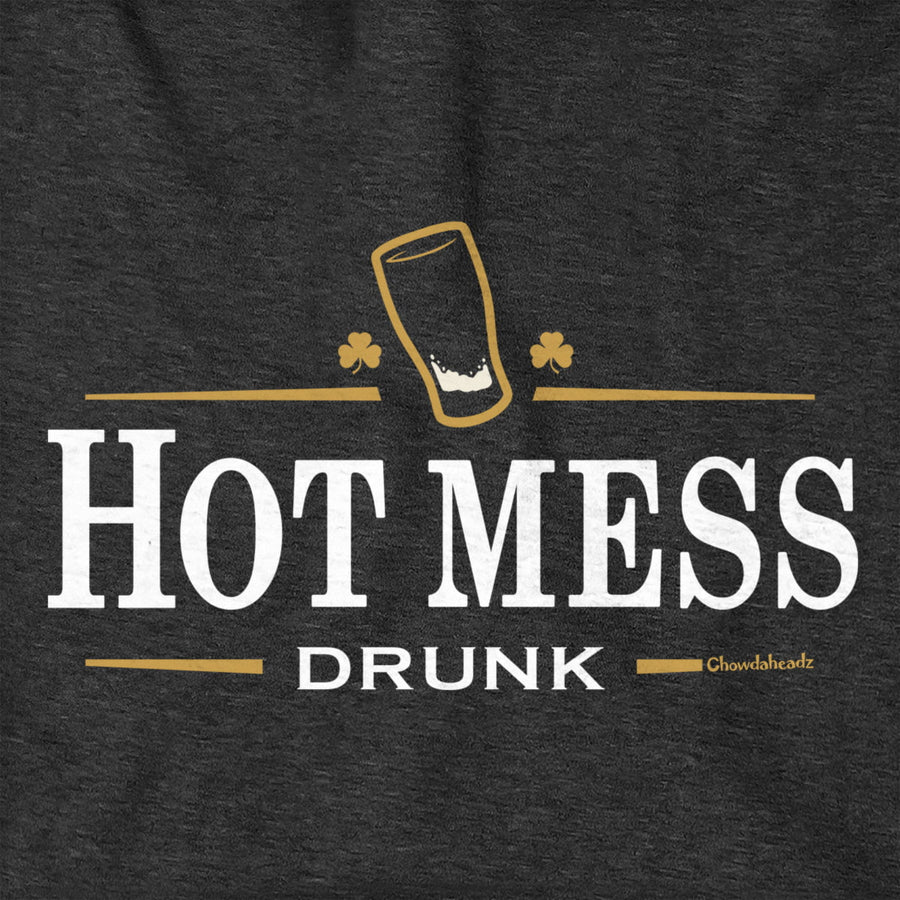 Hot Mess Drunk Logo Hoodie - Chowdaheadz