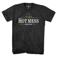 Hot Mess Drunk Logo T-Shirt - Chowdaheadz