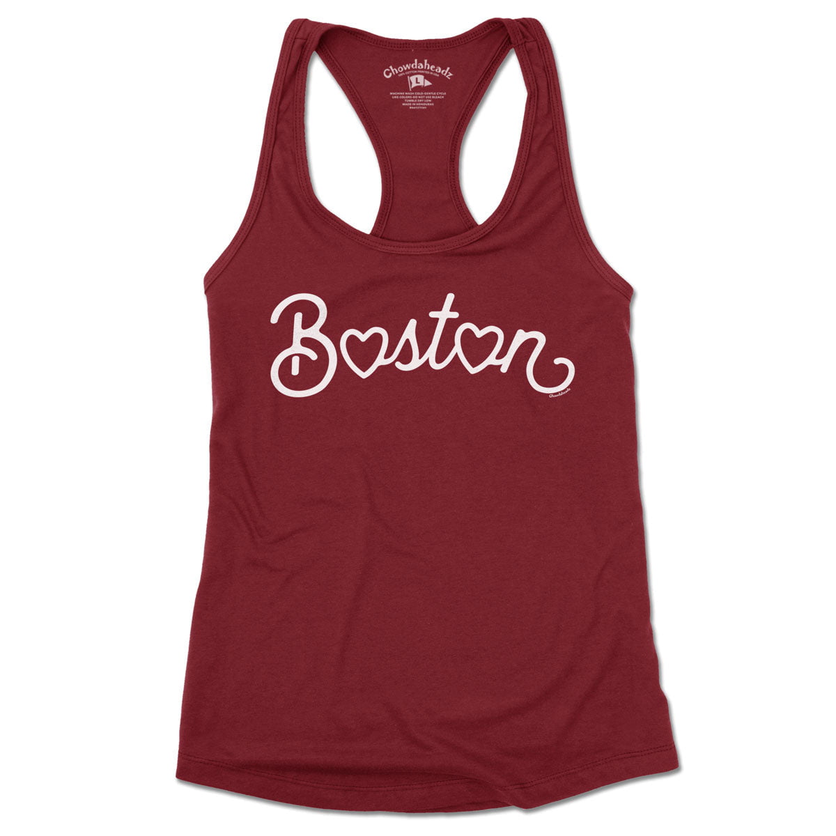 Boston Heart Script Women's Tank Top (13 Colors) - Chowdaheadz