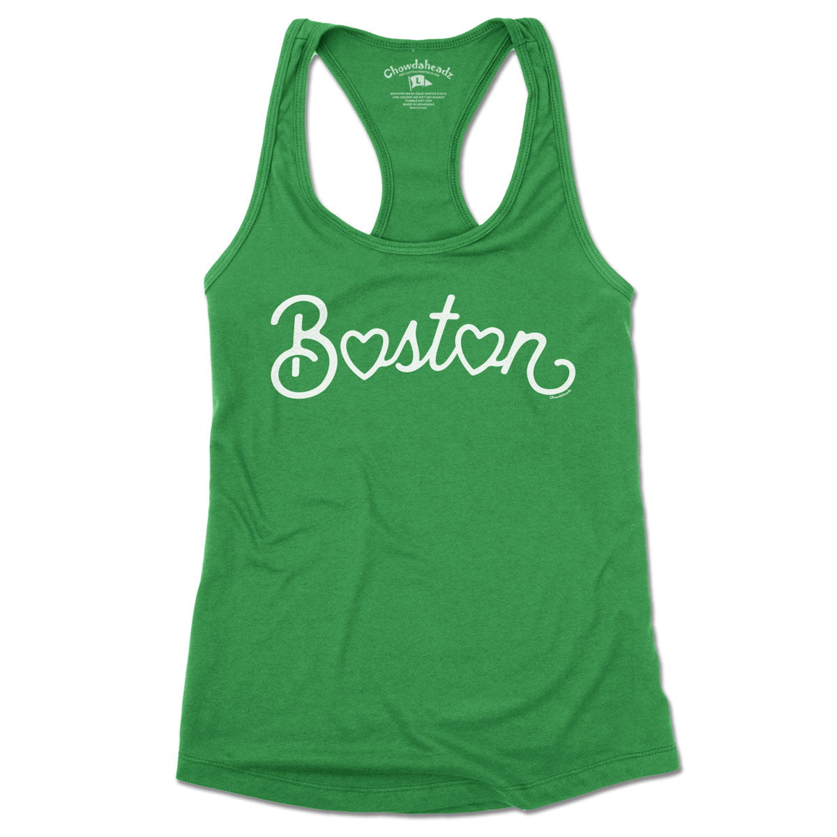 Boston Heart Script Women's Tank Top (13 Colors) - Chowdaheadz